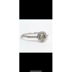 Wit gouden ring met 0,66 ct vs2