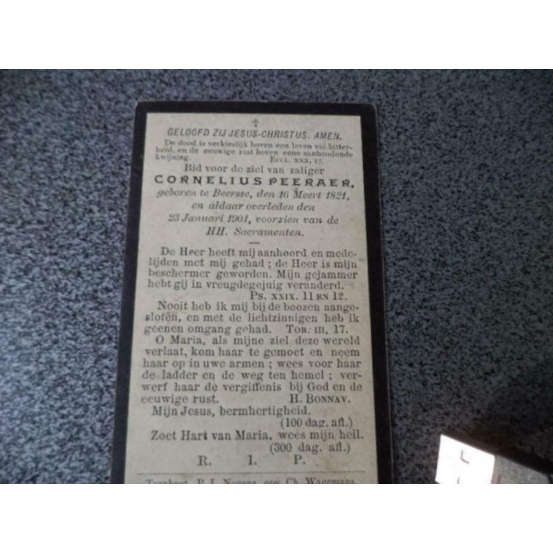 cornelius peeraer overl 1901