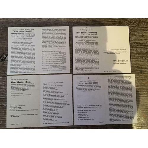 Bidprentjes oud strijders 14-18