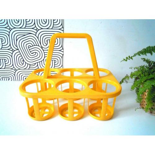 Vintage gele flessendrager