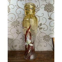 Vase En Verre Émaillé Legras Art Nouveau Iris Libelle 50cm!