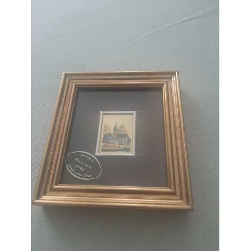 chromolithografie in goud 23 kt