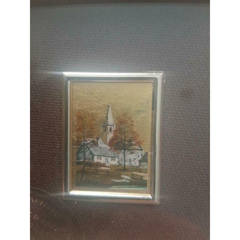 chromolithografie in goud 23 kt