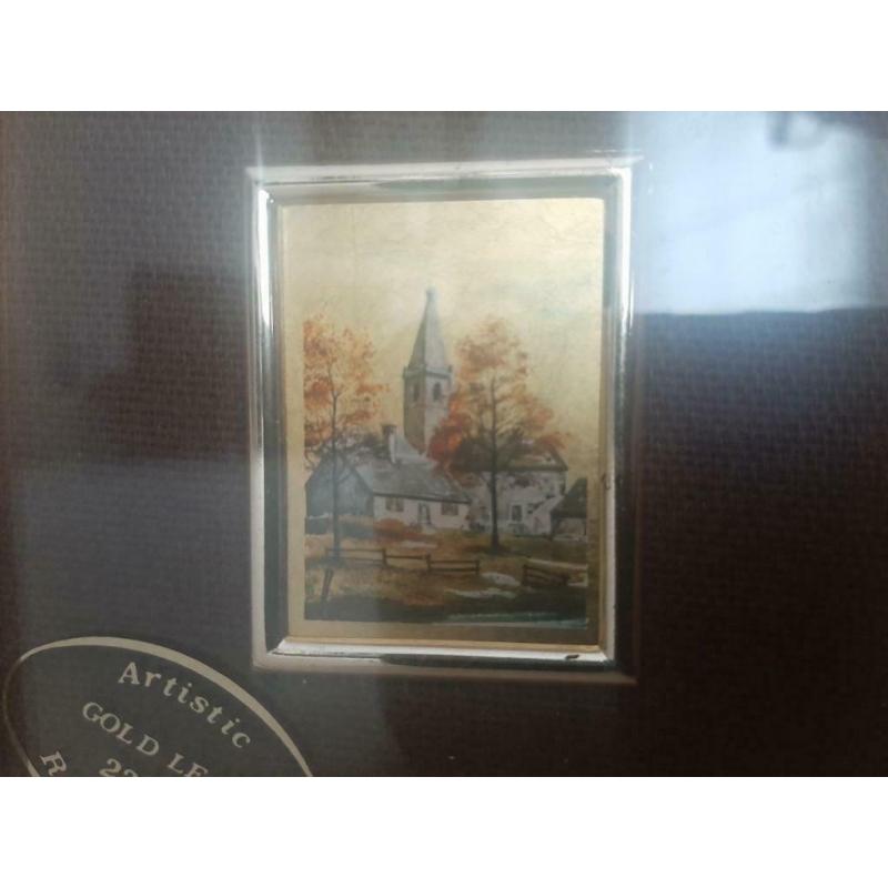 chromolithografie in goud 23 kt