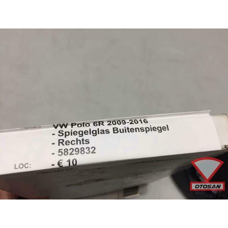 VW Polo 6R 6C Spiegelglas Spiegel Glas Rechts NIEUW! 5829832