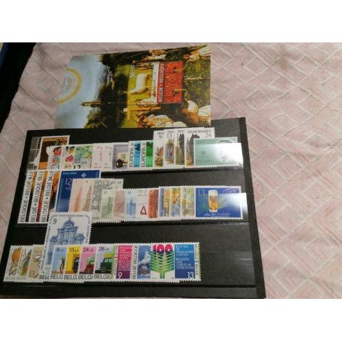 Timbres Belgique 1986 prix postal complet neuf
