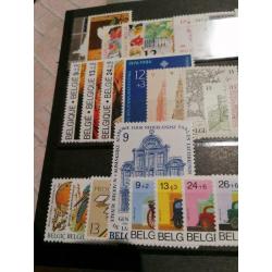 Timbres Belgique 1986 prix postal complet neuf