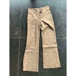 Massimo Tutti - Geklede bruine broek met glitter - maat 34.