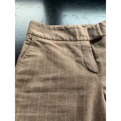 Massimo Tutti - Geklede bruine broek met glitter - maat 34.