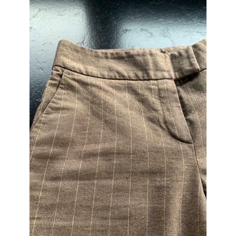 Massimo Tutti - Geklede bruine broek met glitter - maat 34.