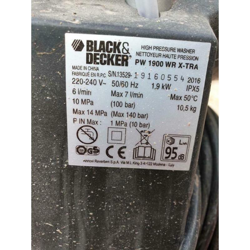 Drukreiniger Black&Decker 140Bar 1900W