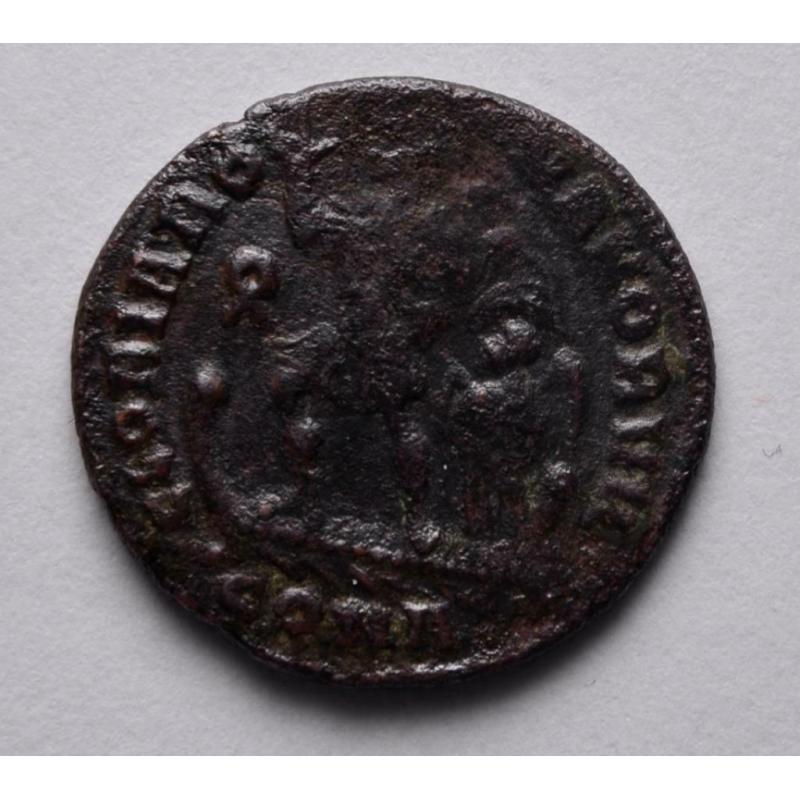 Pièce de monnaie romaine antique Theodosius I Ship