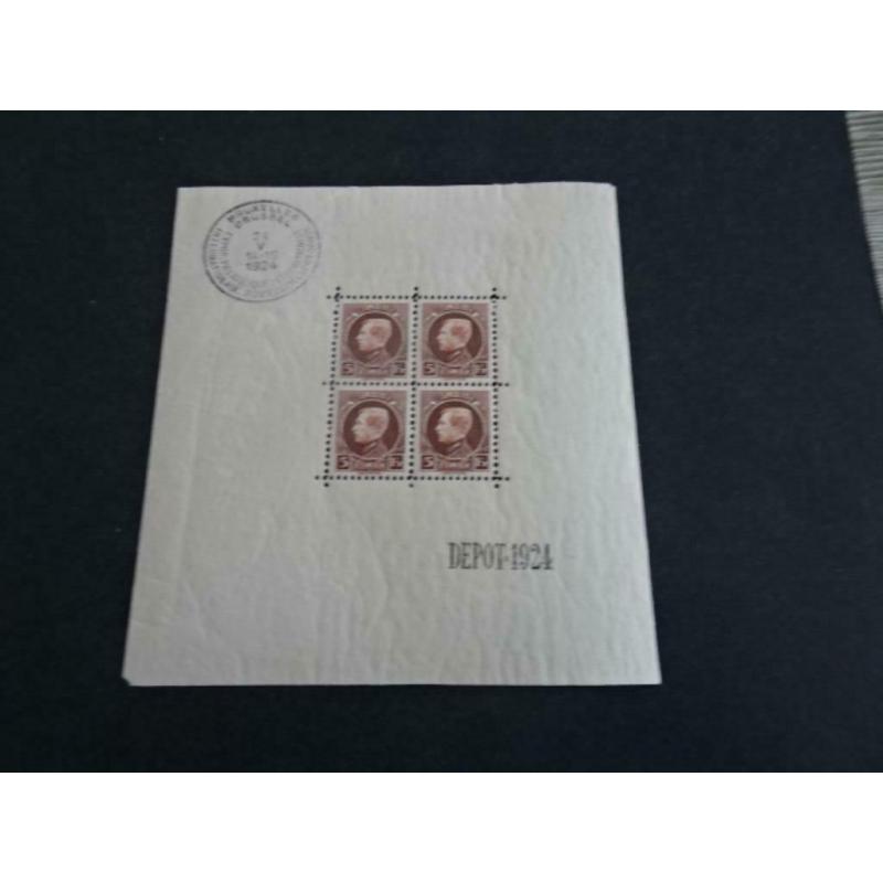 Belgie - Blok 1 1924 - postfris - met klein mankementjes