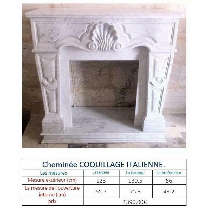 Cheminée en marbre naturelle fait à la main