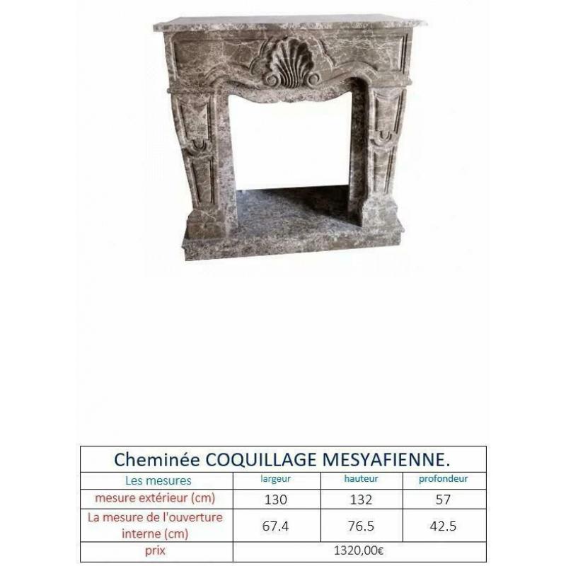 Cheminée en marbre naturelle fait à la main