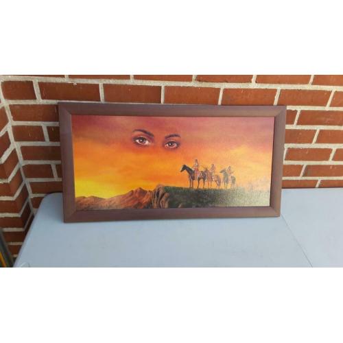 cadre Indiens 78cm x 40cm