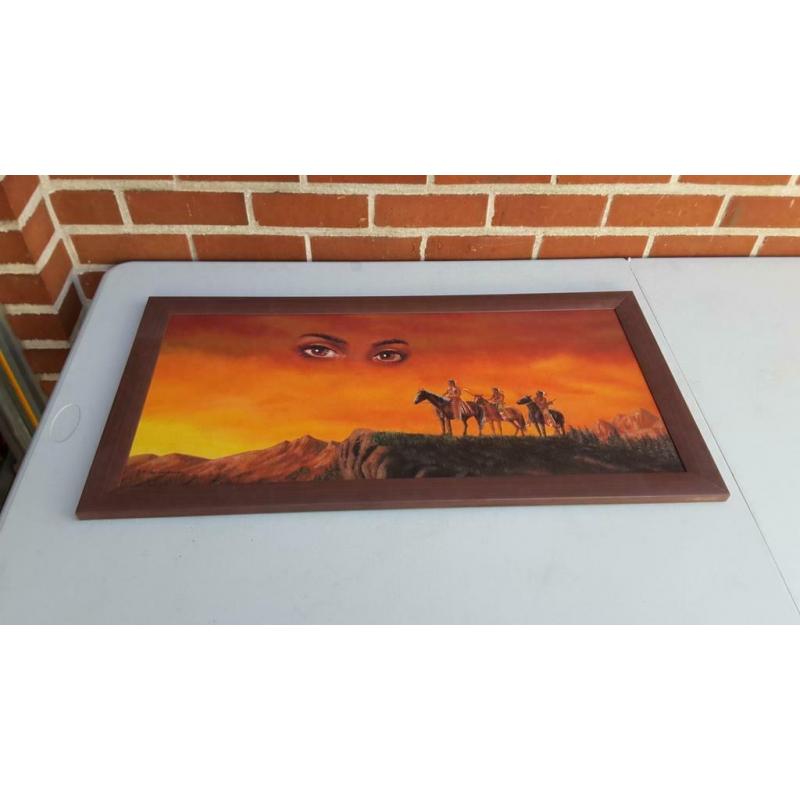 cadre Indiens 78cm x 40cm