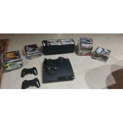 Ps3+2controllers+49games+hdmi kabel